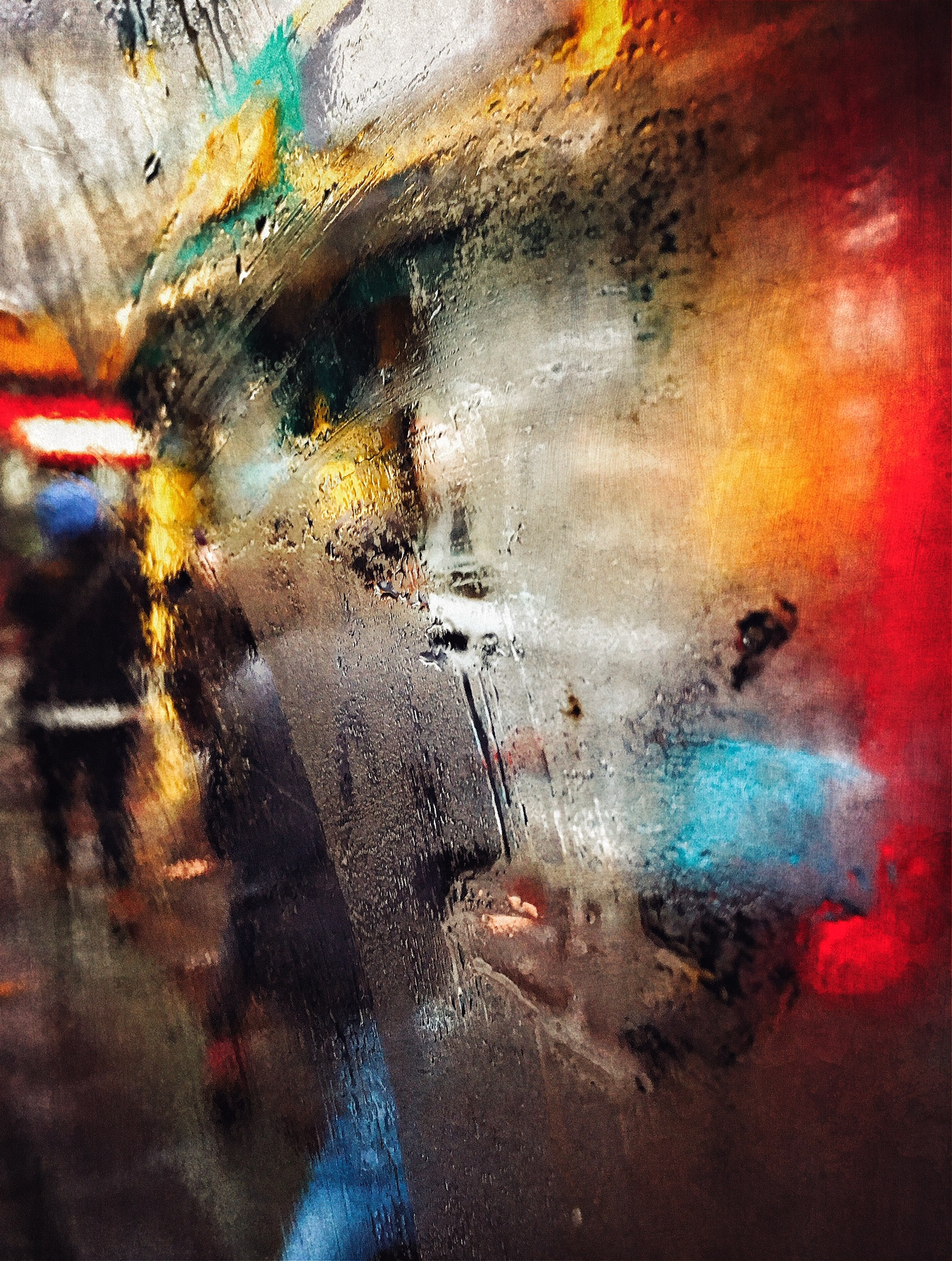 Bus window in the rain - Exibart Street