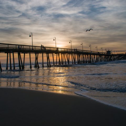 Sunset over the pier