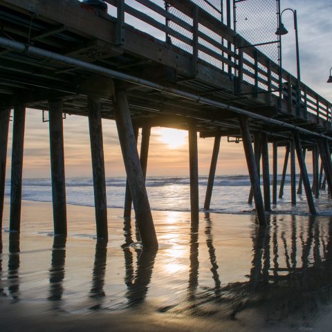 Sunset under the pier