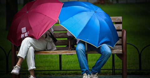 Under our umbrellas