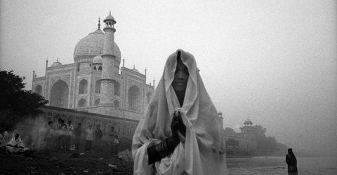 Surya pranam at Taj