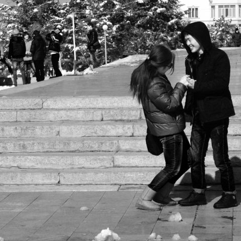 Street life in Central Asia