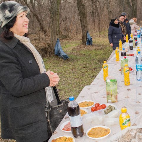 Field kitchen at Memorial Day for soldiers who died in Afghanistan