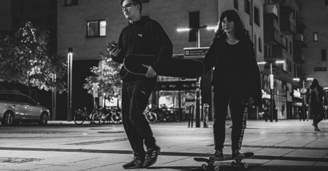 skating at night