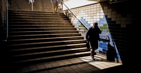 man in the tunnel