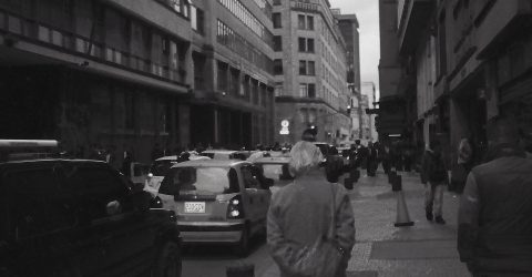 Walking down the streets, Bogotá.