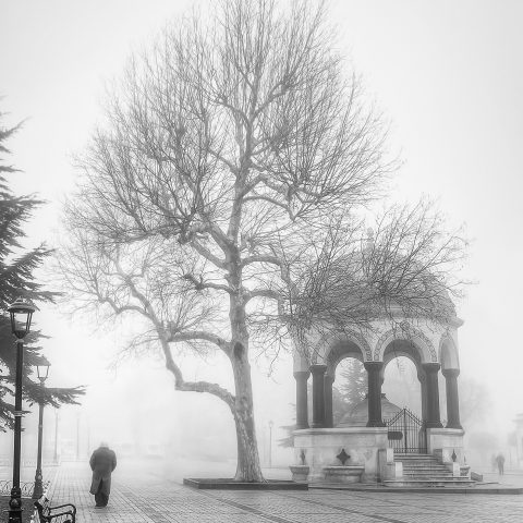 man in fog