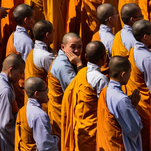 The queueing monk