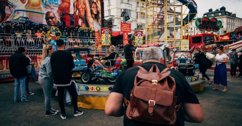 leather bag man