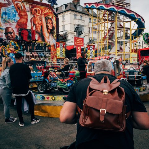 leather bag man