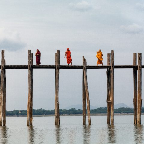 3 monks on the bridge