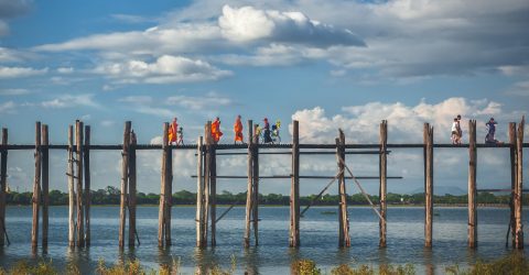 Ancient Bridge With Lifes