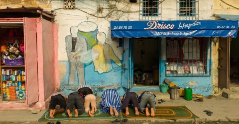 Men in prayer