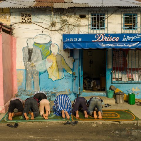 Men in prayer