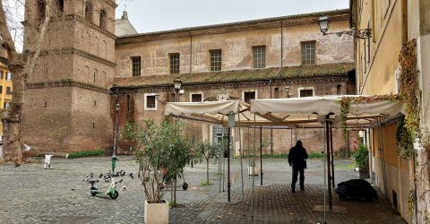 Covid lockdown: Trastevere is empty