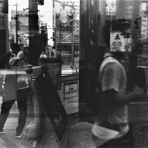 Reflection on Phone Booth