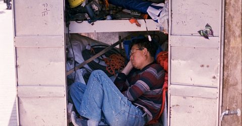 Sleeping in a cart