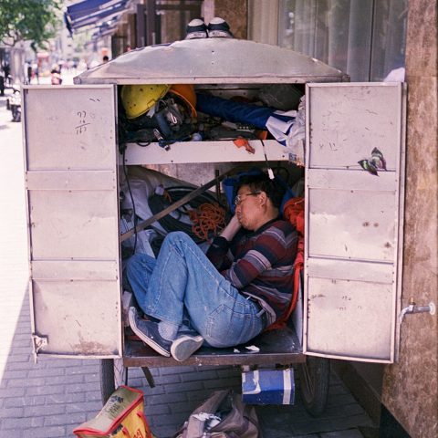 Sleeping in a cart