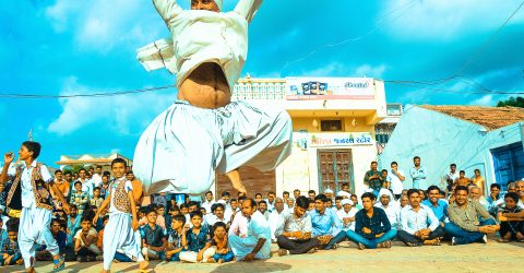 EXCITEMENT OF RAS-GARBA DANCE IN STREETS OF RATNAL VILLAGE