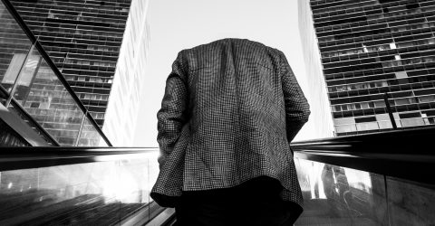 Headless on the stairs