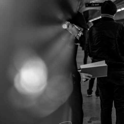 A man waiting for subway