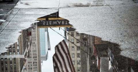 Flag in Manhattan