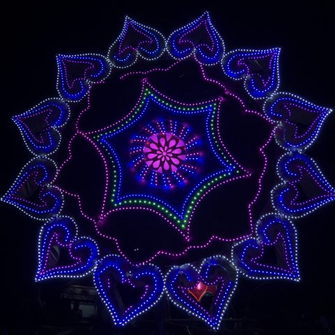 Christmas carol rally decorations at Kuruppampady Church, Kerala, India