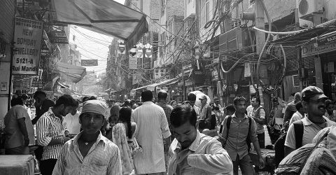 A wholesale scene in a wholesale market