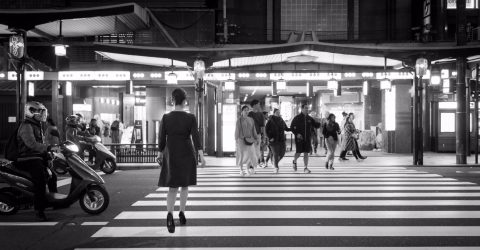 Crossing the road