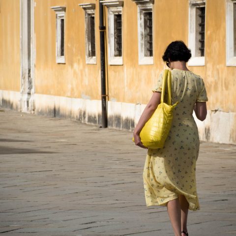 The woman in yellow