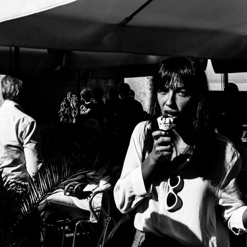 Girl eating Ice Cream.