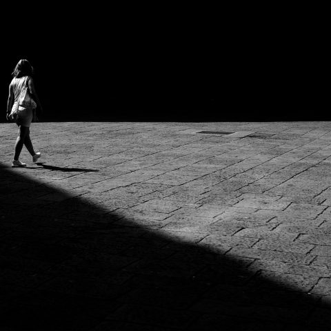 Woman in white dress