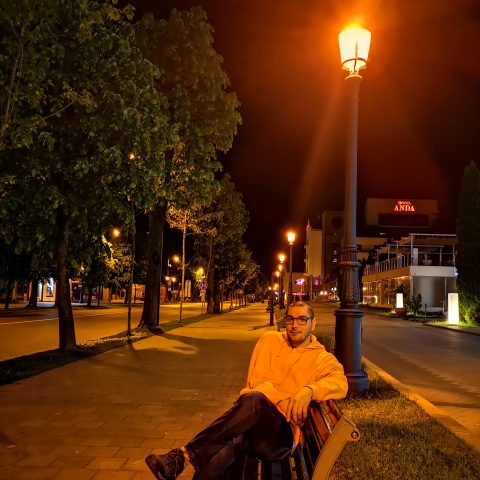 Relaxing on the bench