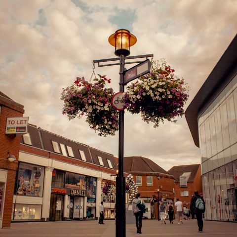 The high street lamp post.