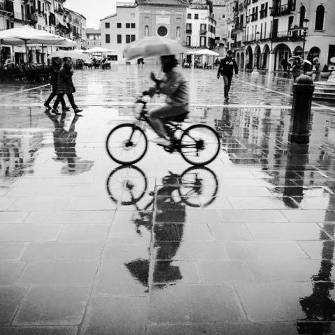 Cycling in the rain