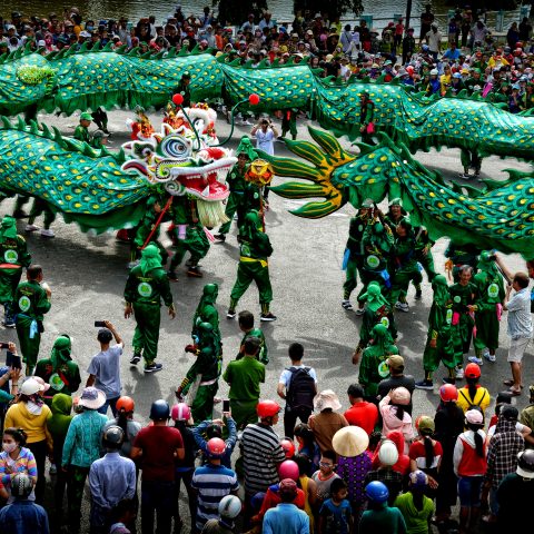 Traditional dragon dance