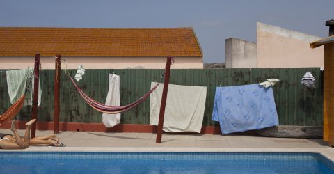 By the pool