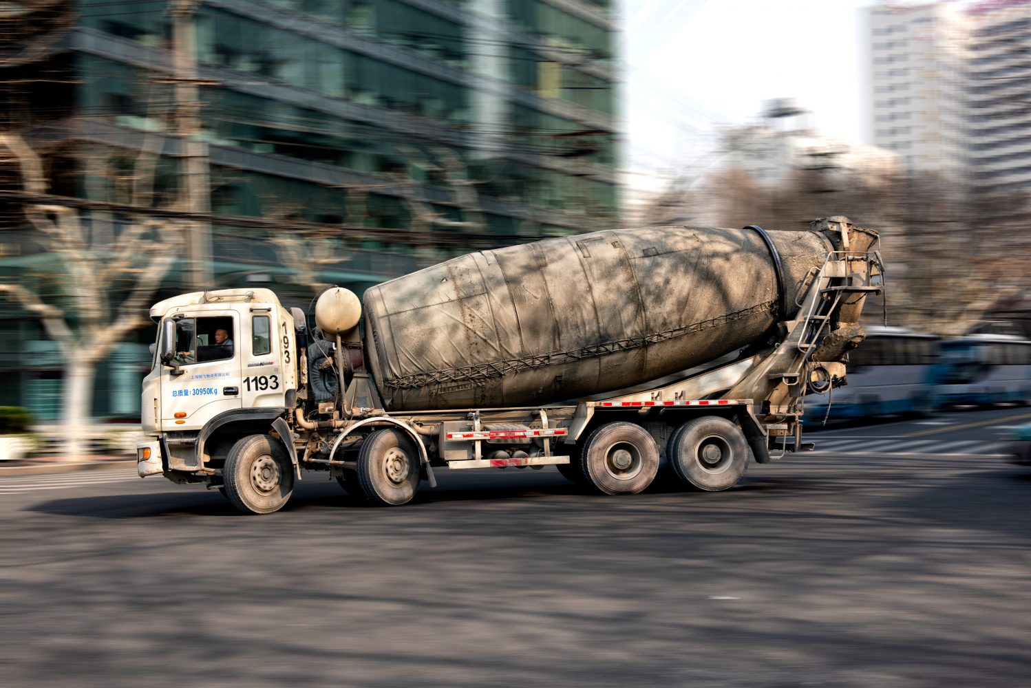 Large Concrete Mixer Truck Exibart Street