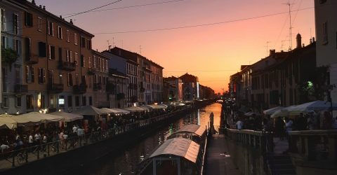 sunset in Milan – right after the lockdown